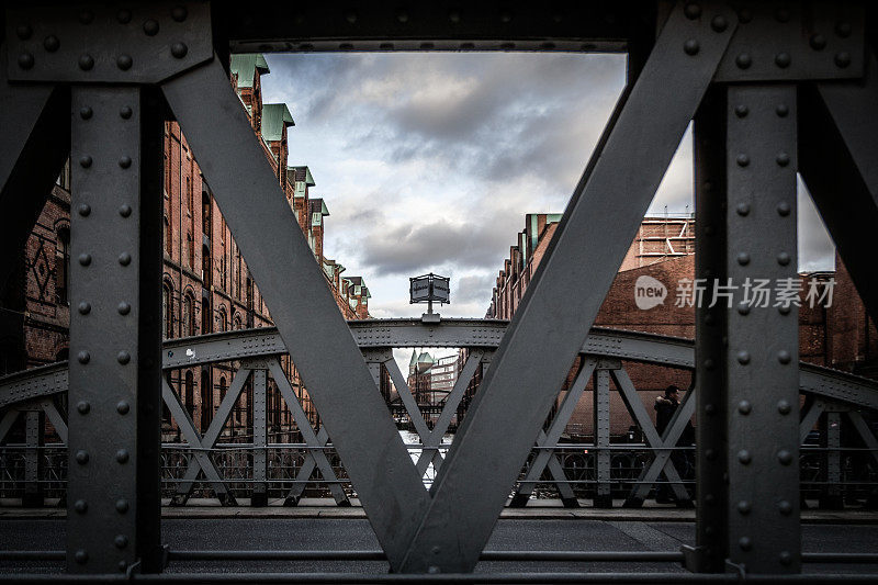 Sandbrücke, Auf dem Sande, Speicherstadt桥(仓库区)，海芬城，德国汉堡港